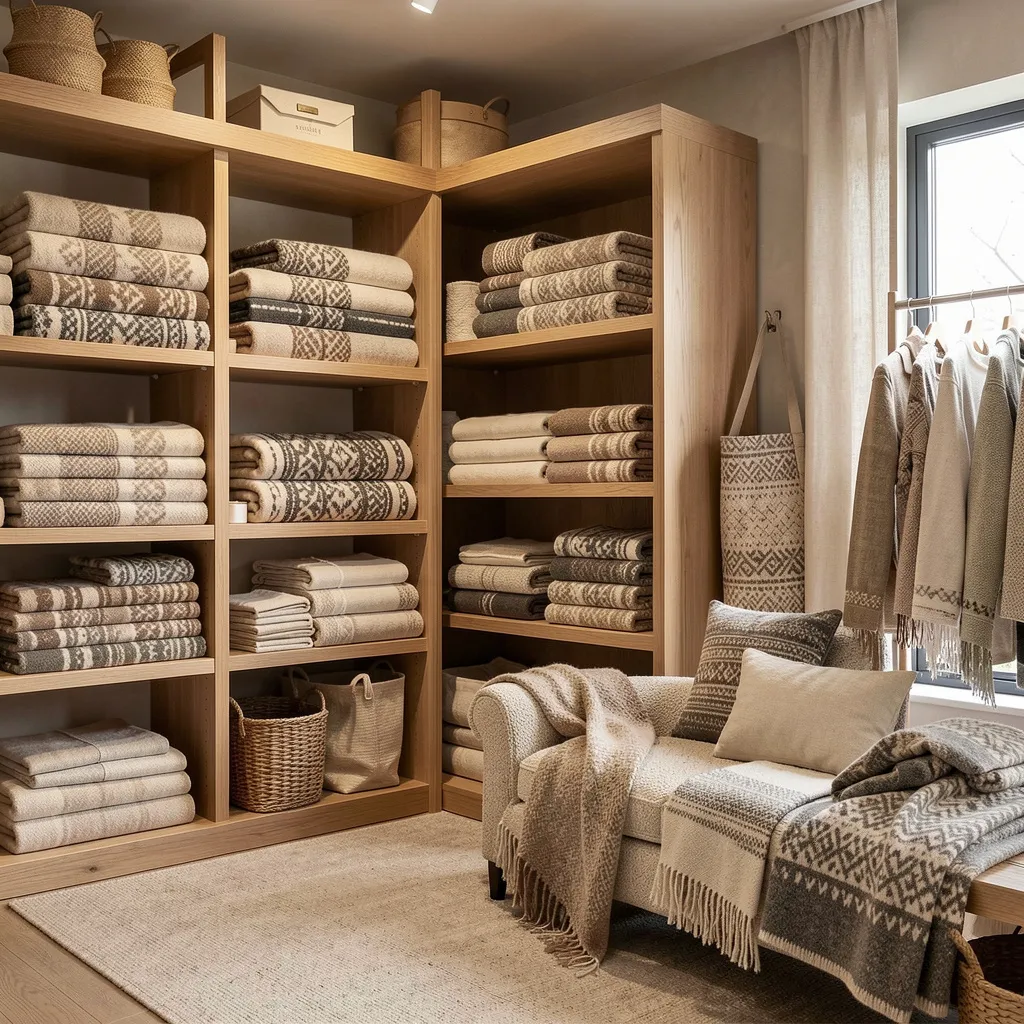 Wool blanket in natural setting