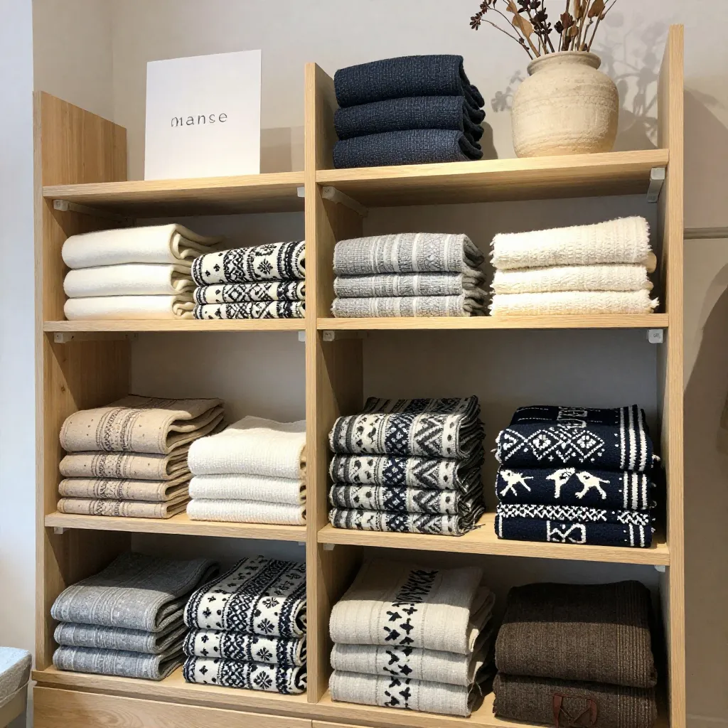 Wool blanket folded for packaging